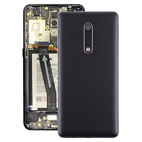 Caméra cache-objectif Nokia 5 de rechange avec coque arrière noire et boutons