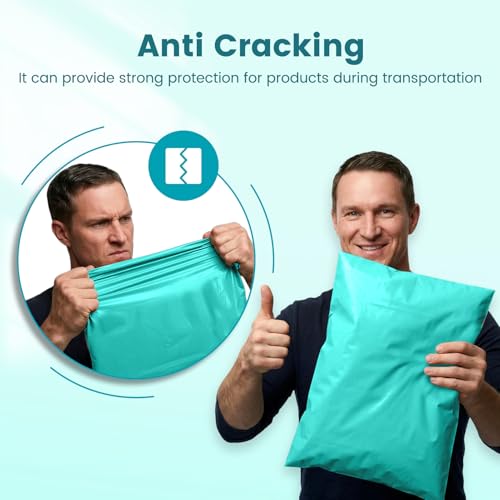 Image of Metronic Poly Mailers 14x19 400 Pack, Heavy Duty Shipping Bags Bulk Self Seal Waterproof Tear Resistant Large Mailing Envelopes, Packaging bags for Small Business, Boutique, Clothing, Teal