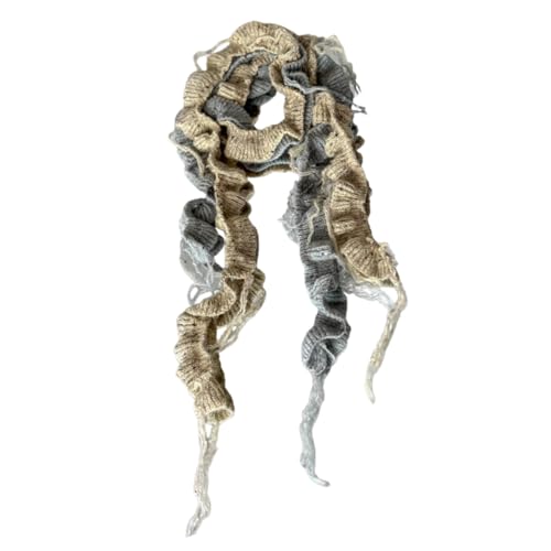 Knitted Skinny Scarf for Women Y2k Thin Scarf Grunge Scarf Streetwear Alt Emo Aesthetic Accessories