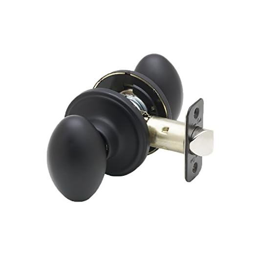 Copper Creek EK2020BC Egg Door Knob, Passage Function, 1 Pack, in Black