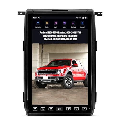 AUCARAUTO AuCar for Ford F150 F250 Raptor 2009-2012 (SYNC 1 System) 14.4 Inch Touch Screen Android 13 Car Radio GPS Navigation, Car Head Unit Multimedia Player Wireless Carplay Android Auto 8GB+128GB