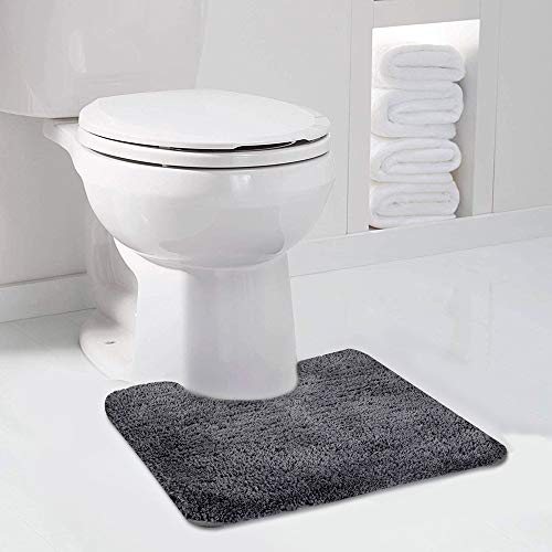 Walensee Contour Rug (20x24, Dark Grey) Non Slip Bath Mat