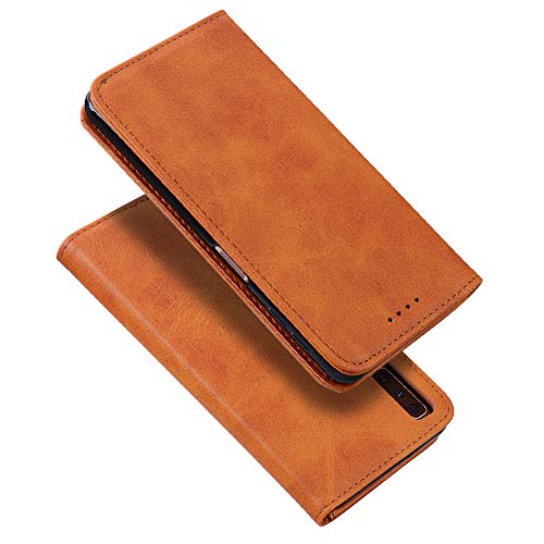 RADOO Coque Samsung Galaxy A7 2018,Housse Portefeuille Cuir Synthétique Etui Protection avec [Béquille][Fentes pour Cartes][Fermoir Magnétique] pour Samsung Galaxy A7 2018 (Café) Cover
