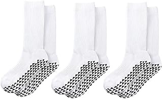 Non Skid Diabetic Hospital Socks with Grips for Adults Men Women Anti Slip