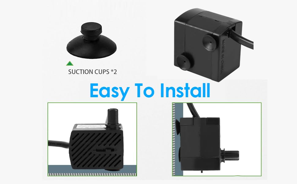 Pompa Sommersa Mini 180L/H 3W - Per Acquari, Fontane, Con Ugelli - Foto 3