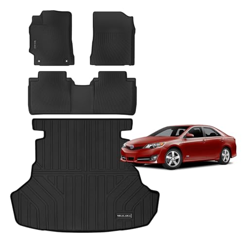 Floor Mat & Cargo Liners for 2012-2017 Toyota Camry All Weather Protection TPE Rubber Full Set Floor Liners & Trunk Mat 2017 Camry Accessories