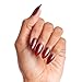 KISS Gel Fantasy Magnetic Press On Nails Almond, Solid Red, Medium Length, 28 Fake Nails, Pink Gel Nail Glue (Net Wt. 2 G / 0.07oz.), Manicure Stick, and Mini Nail File
