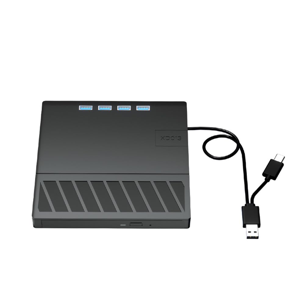 Lecteur de CD DVD VCD Externe pour Ordinateur Portable, Lecteur de CD DVD Portable USB 3.0 et Type C pour PC, Compatible with Mac Windows XP/7/8/10/11
