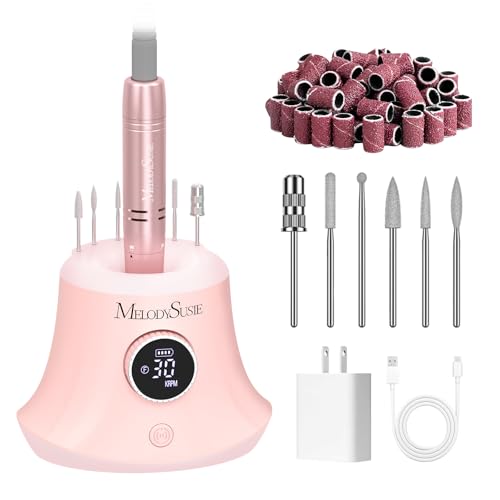 Image of MelodySusie Multifunctional Nail Drill SC320G with Bit & Handpiece Storage | 30000RPM,4000mAh Battery,8-12h Runtime,30 Speed Levels,LED Display,Nail Shaping,Gel Removal
