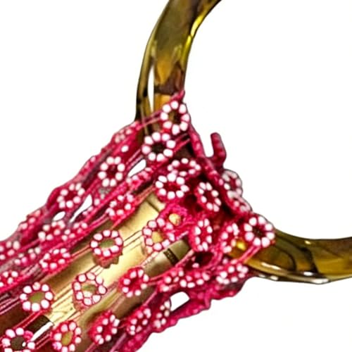 Práctica red para bolsas de vino de 22 x 14 cm, el botellero portátil con asa cómoda color rosa 4
