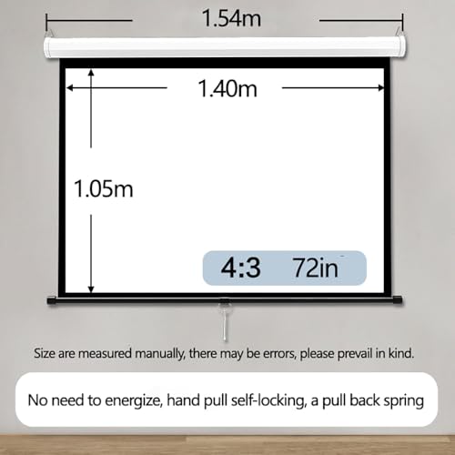 Pantalla de proyector manual 72 pulgadas 4:3 miniatura 2