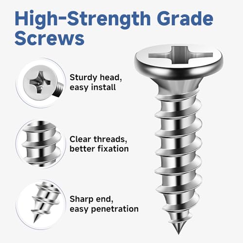 Image of 100PCS L Bracket Corner Brace, Stainless Steel L Brackets for Wood Shelves