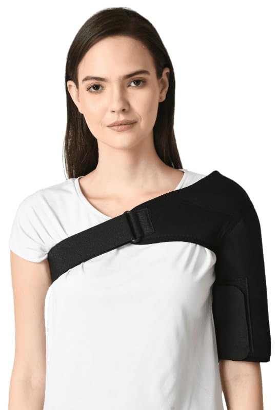 ZEDAN Neoprene Shoulder Support Strap | Double Lock Adjustable Stretch Strap | Brace Support Medical Posture Compression Shoulder Pad | For Men & Women | Black | Universal Fit (Right Side) (B0DC6S2Z68) Amazon Price History, Amazon Price Tracker