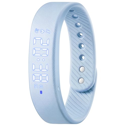 Timever Digitaluhr Kinder Mädchen Jungen mit Schrittzähler 3 Alarme Stoppuhr Licht Datum-Sport Armbanduhr ohne App und Handy mit Silikonarmband