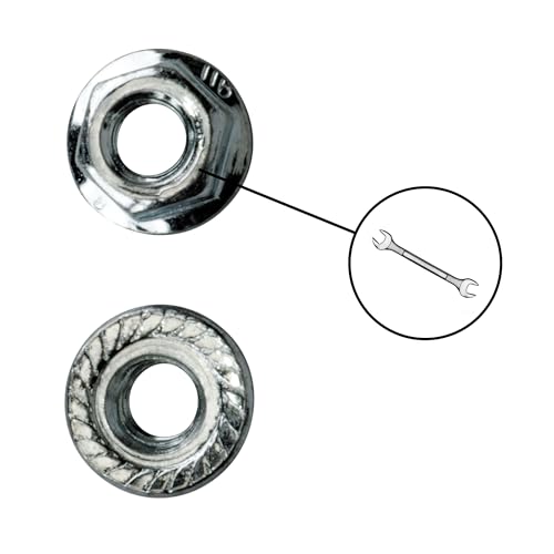 50x Flanschmutter mit Sperrverzahnung M8 - Gezahnte Sechskantmuttern - Bundmuttern - Sperrzahnmuttern - Gewindemutter - rostfrei verzinkt