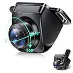 AHD 1080P Backup Camera 360°Rotatable Back up Camera for Cars Reverse Camera for Truck Super Night Vision IP69K Waterproof Rear/Front/Side View Camera w 170° Wide Angle Reverse Line, No Drilling