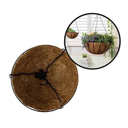 Emerging Green – Hanging Baskets For Plants, Outdoor And Indoor Hanging Planters With Coco Liners, Rust-Resistant Metal Hanging Baskets With Detachable Chains And Hooks, Set Of 3 #TOP6