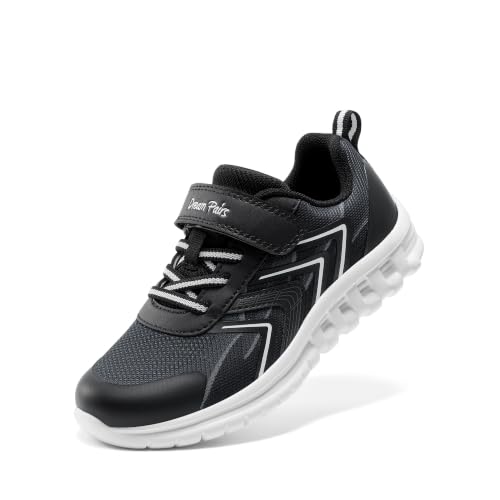 DREAM PAIRS Kids Sneakers Running | Lightweight,Breathable,Comfortable, Non Slip,Hook-and-Loop,Walking, Gym, School, Daily Play 10 Toddler Black