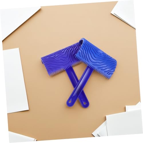 SHINEOFI 2 Szt. Wood Grain Roller Painting Tool Rubber Graining Maker for Indoor Outdoor Wall Decoration Easy DIY Faux Wood Texture Design for Home Renovation