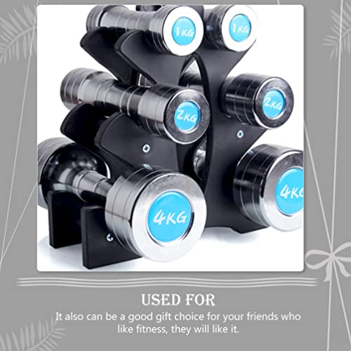 NOLITOY Halterbeugel 3 Tier Halterrek Compacte Halter Opberghouder Thuis Gym Oefening Gewichtsrek Zwart - Image 5