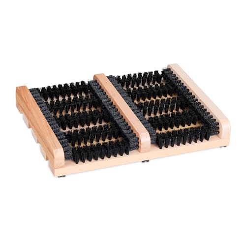 Relaxdays Schuhabstreifer, rutschfester Boden, kräftige PP-Borsten, außen...