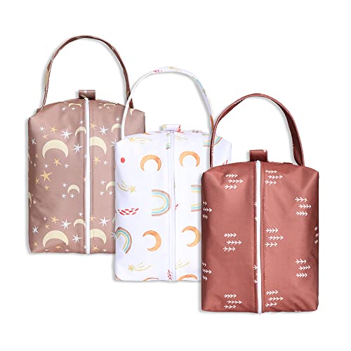 Image of Lmbabter Wet Dry Bag 3PCS Diaper Organizer Bag Nappy Pouch Water- resistan Diaper Pod for Diaper Bag,Gym Bag,Travel Bag