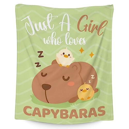 Blanket for Girls - 50"x60" Cute Throw Gifts - Green Soft Fuzzy Blankets for Bed, Couch & Living Room