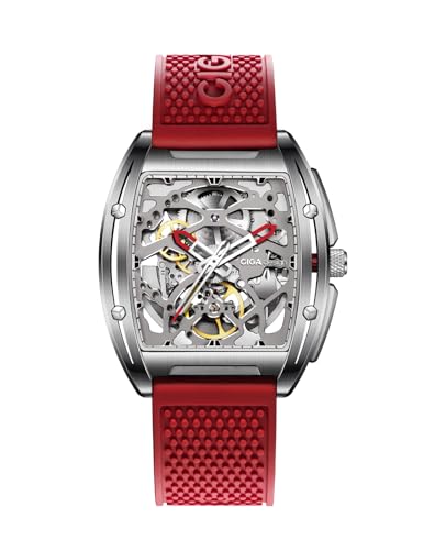 CIGA Design Z Series Automatico Scheletrato Acciaio Silicone Nero Orologio Uomo