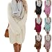 Winter Dresses For Women, Strickkleid Damen Winter - Longpullover Lang Strick Winterkleid Oversize Lässig Pulloverkleid Strickpullover Herbstkleid Damenkleider Dress Knielang Pulli Langarm Wollkleid