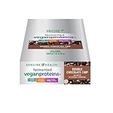 Fermented Vegan Proteins+ Bars, Double Chocolate Chip, Plant-based Gluten Free, 12 Count