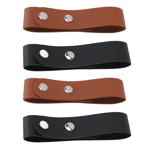 Topyond Leather Whip Holster, Handmade PU Leather Whip Holder with Metal Buckle, Elegant, Securely Fastens for Horse Riding Whips and Crops, Convenient Waist Belt Storage