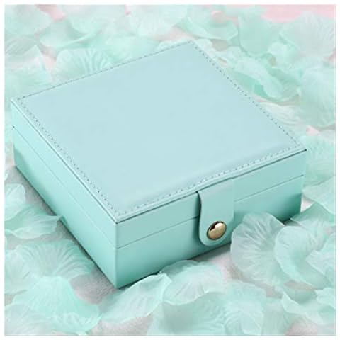 SASCD Jewelry Leather Capacity Patterned Jewelry Box Multifunction Makeup Storage Beauty Travel Box Jewelry Makeup Organizer Jewelry Box for Little Girls (Color : Green) Cover
