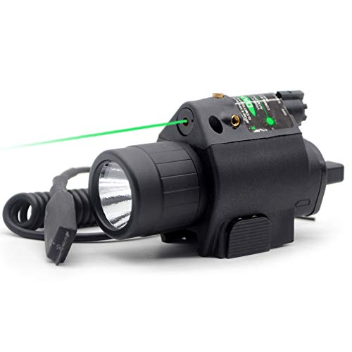 Trirock Lampe torche LED avec interrupteur de pression et rail Picatinny de 20 mm (vert)