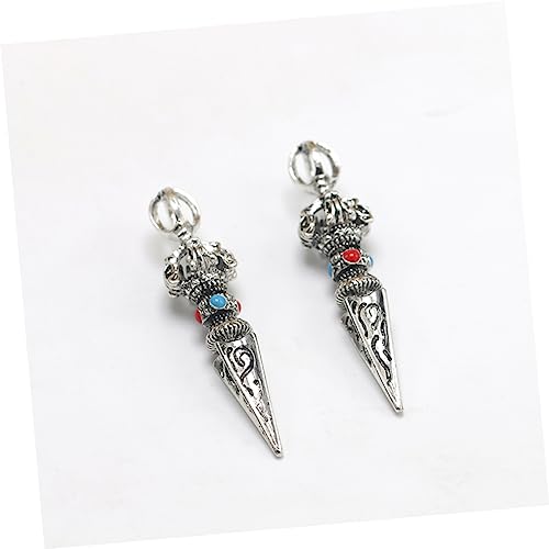 Abaodam 6 Pçs Acessórios De Prata Pingente Para Fazer Jóias Pingente Budista Pingente Tibetano Gota