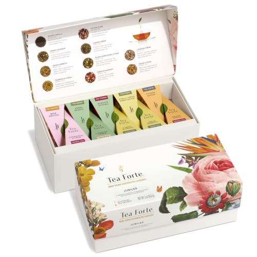 Tea Forte Tea Sampler, 20 Pyramid Infuser Bags, Premium Tea Gift Set