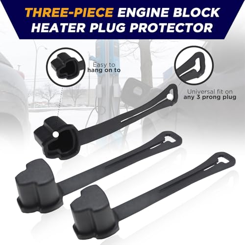 image for standwme 3-Pack Outdoor Plug Cover for Engine Block Heater Cords - 360