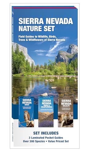  Sierra Nevada Nature Set: Field Guides to Wildlife, Birds, Trees & Wildflowers of Sierra Nevada [Lingua Inglese]
