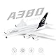 1/200 A380 für Lufthansa Modellflugzeug -Druckguss für Airbus A380 Modellflugzeug Kit mit Ständer (14 in-L) Pre-built Modellflugzeug für Erwachsene -Aviation Geschenke Tabletop Collection Anzeige