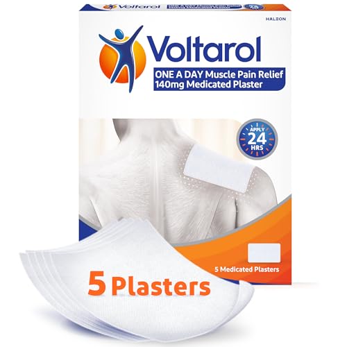Voltarol One a Day Muscle Pain Relief Medicated Plaster Patches, 5 Pack