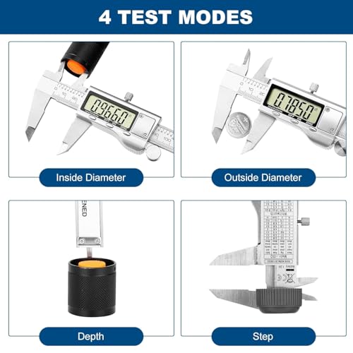 Whixant Electronic Digital Calipers, inch and Millimeter Conversion, LCD Screen display 0-6" Caliper Measuring Tool, Automatic Shutdown, Suitable for DIY/Jewelry Measurement - Image 5 thumbnail