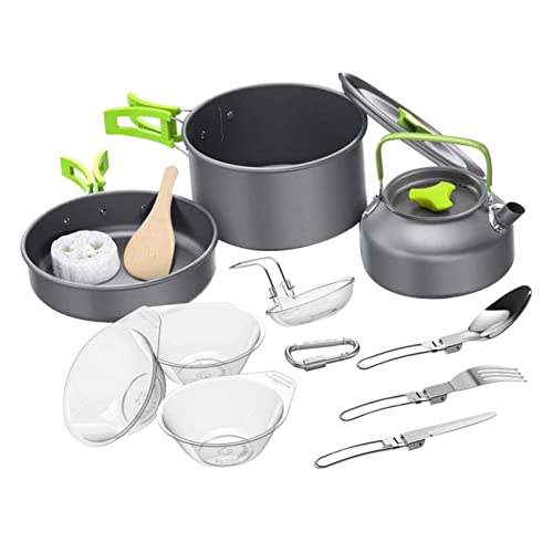 Totority 軽量ノンス 調理器具 折りたたみ式携帯用カトラリー付き アウトドア プ用 断熱 ル搭載 持ち運び簡単野外料理用品