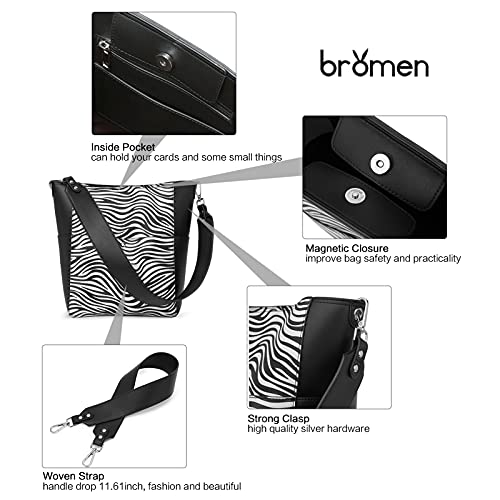 Bromen Handbags For Women Bucket Bags Vegan Leather Purses And Handbags Crossbody Purse #TOP5