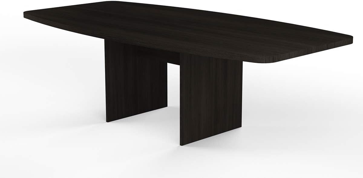 96-Inch Boat Shaped Conference Table - Mocha : Office Products