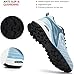 Kricely Men's Trail Running Shoes Non Slip for Hiking Trekking Cross Training Tennis Shoes Breathable Fashion Sneakers Lightweight Workout Footwear Outdoor Gym Jogging Light Blue Size 10.5