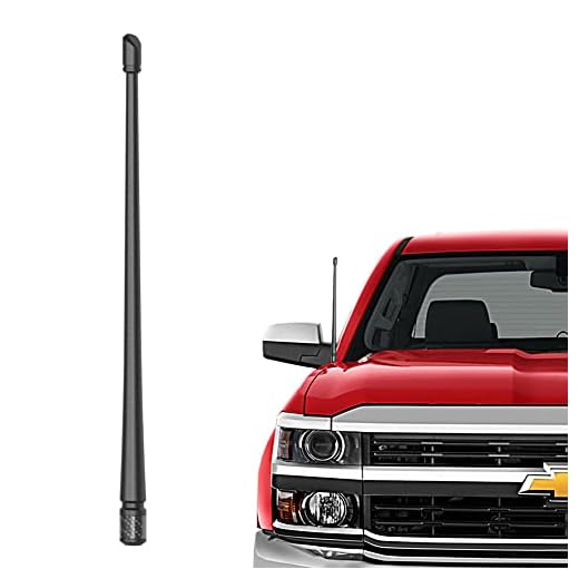 Rydonair Antenna Compatible with Chevy Silverado & GMC Sierra/Denali | 13 inches Flexible Rubber Antenna Replacement | Designed for Optimized FM/AM Reception