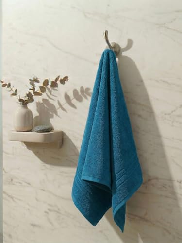 Image of Monte Carlo Essential 100% Cotton Small Bath Towel | 340 GSM Ultra Lightweight & Quick Dry | Soft Absorbent Compact Towel 60x120 cm | Bathroom Towel for Gym, Travel & Daily Use (Soho) | Perriwinkle