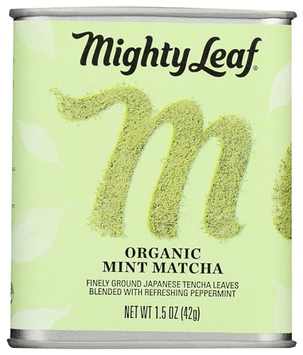 , Organic Mint Matcha Green Tea Powder, 1.5 Ounce Tin, 100% Japanese Matcha, Unsweetened