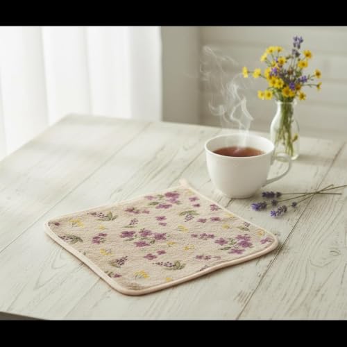 Image of 500 GSM Microfiber Hand Towels | Ultra Soft Absorbent Multipurpose Face Towels for Kitchen, Bathroom & Baby Care | Floral Printed Quick Dry (Multicolor, Set of 6)