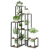 Bamworld Corner Plant Stand Indoor Plant Shelf Metal Black Plant Stands for Indoor Plants Multiple Tiered Plant Stands Tall Plant Rack for Garden Balcony Patio Window Living Room