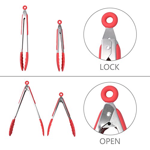 Chenci® 2 Pezzi Pinze Barbecue in Acciaio Inox con...